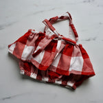 Chloe Crop Top - Red Check