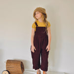 Greta Overalls - Maroon