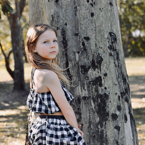 Beatrice Long Skirt Check