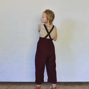 Greta Overalls - Maroon